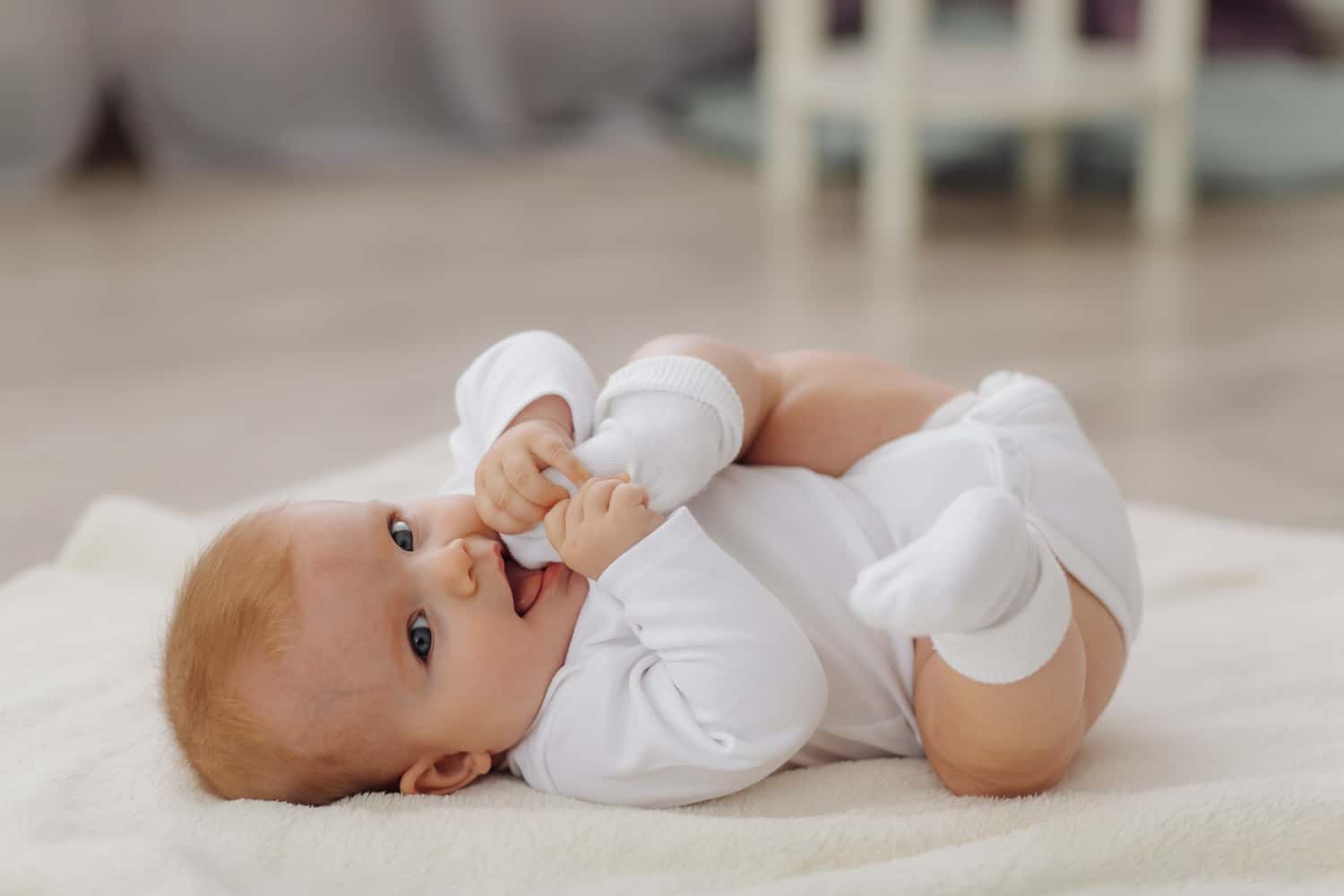 Baby looking at the camera