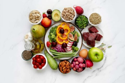 Table full of healthy food
