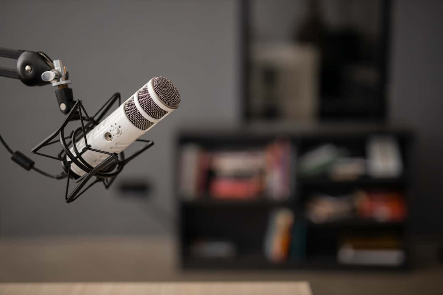 Microphone ready for a podcast