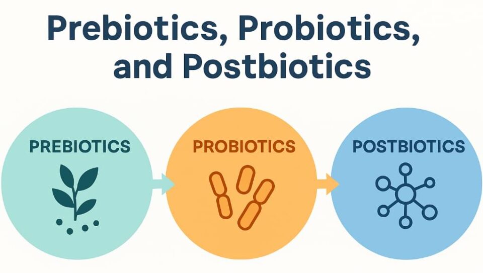 From prebiotics to probiotics and postbiotics