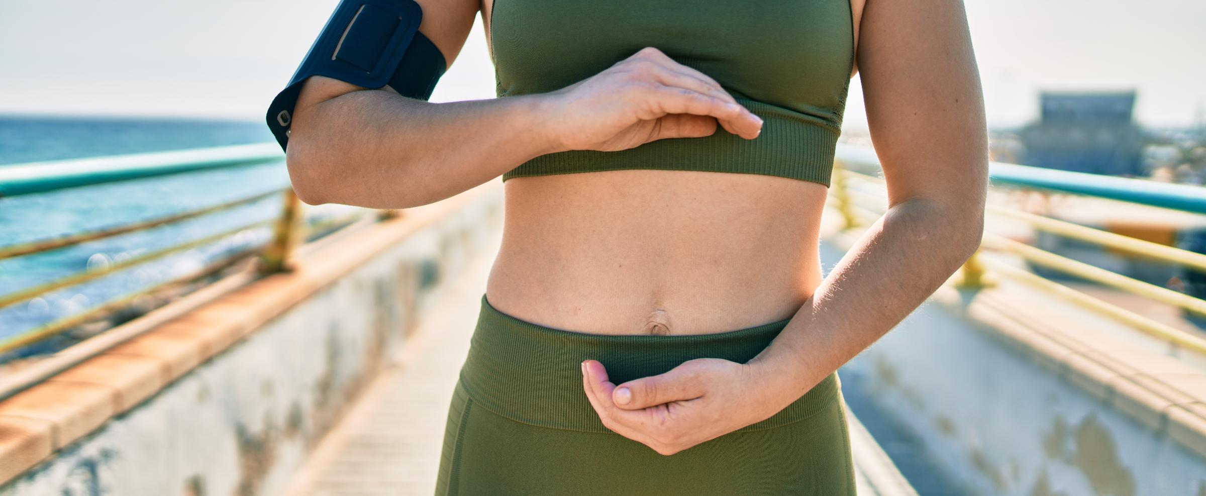 Woman showing her stomach