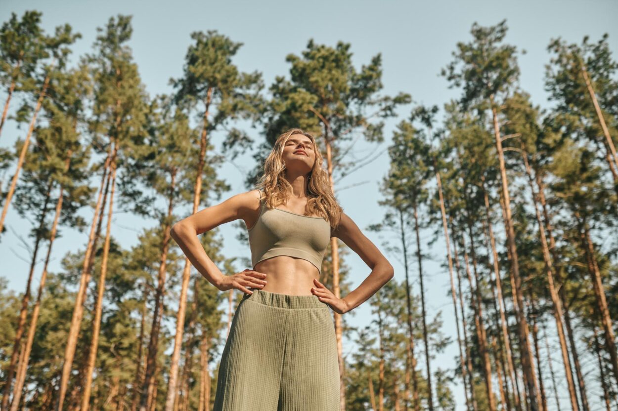 Woman enjoying nature
