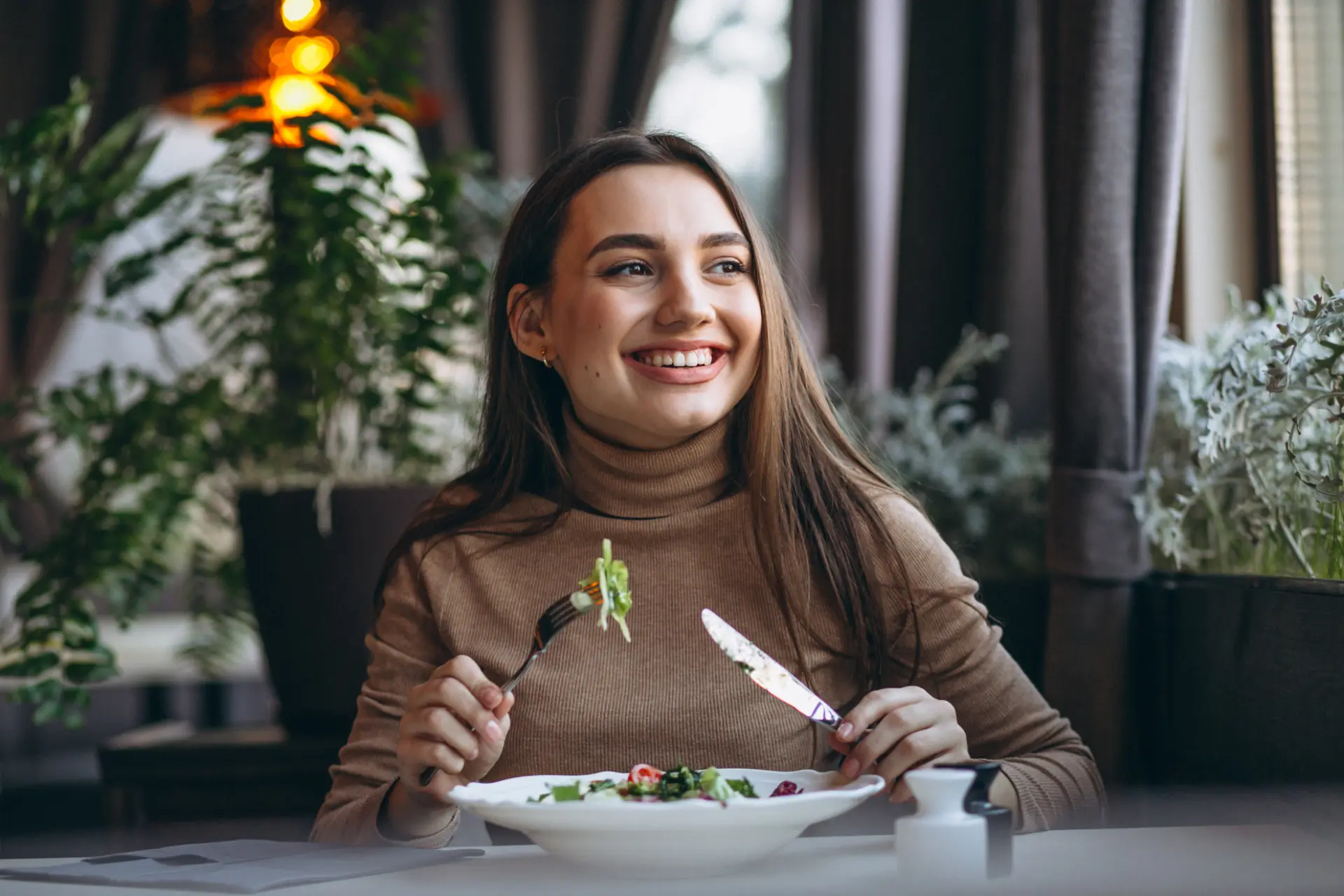 Woman eating